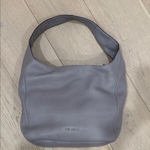 Michael Kors Gray Leather Hobo Bag